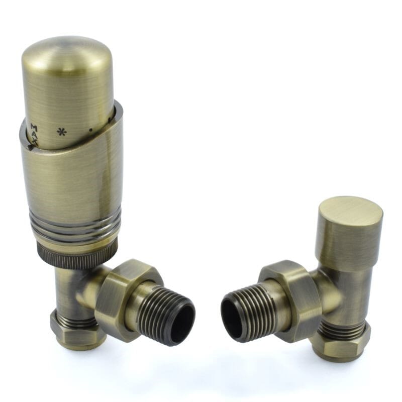 Delta Antique Brass Finish Thermostatic Radiator Valves  - DEAAB