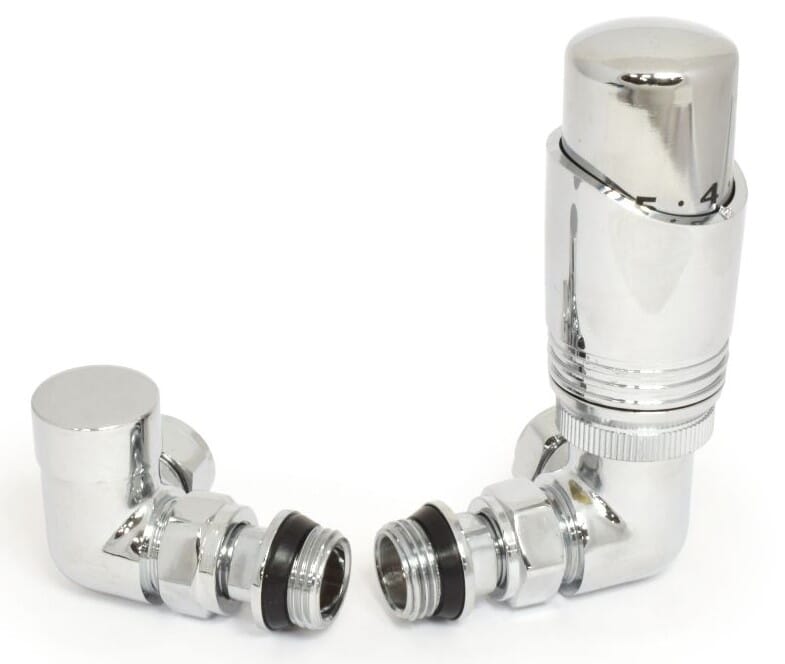 Delta Chrome Finish Thermostatic Corner Radiator Valves  - DECC