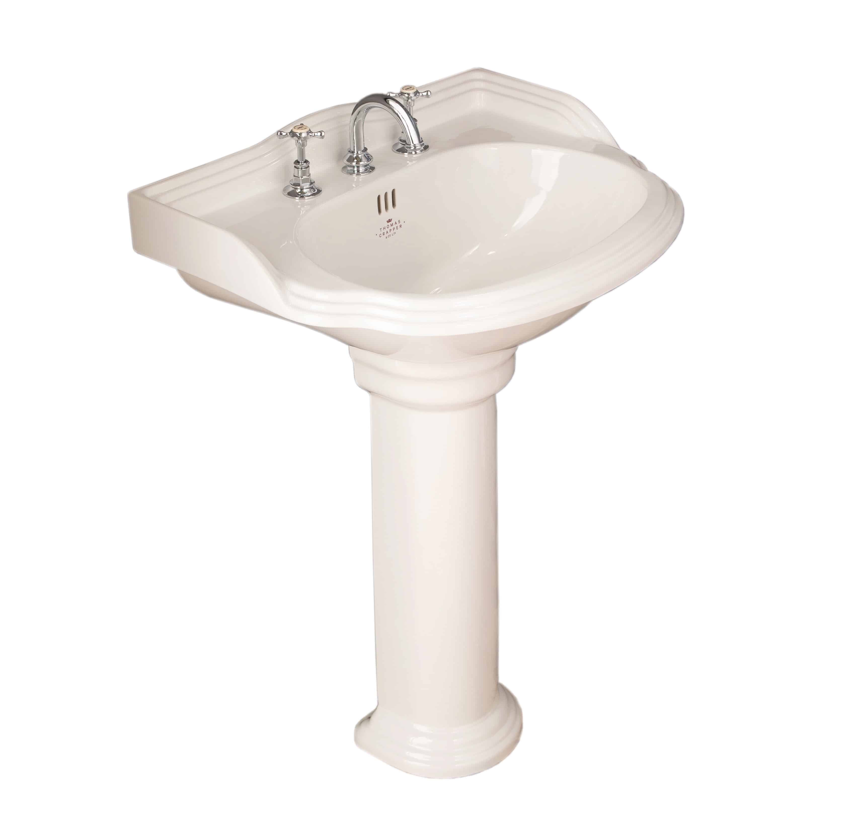 Thomas Crapper Marlborough D Shaped Basin And Pedestal