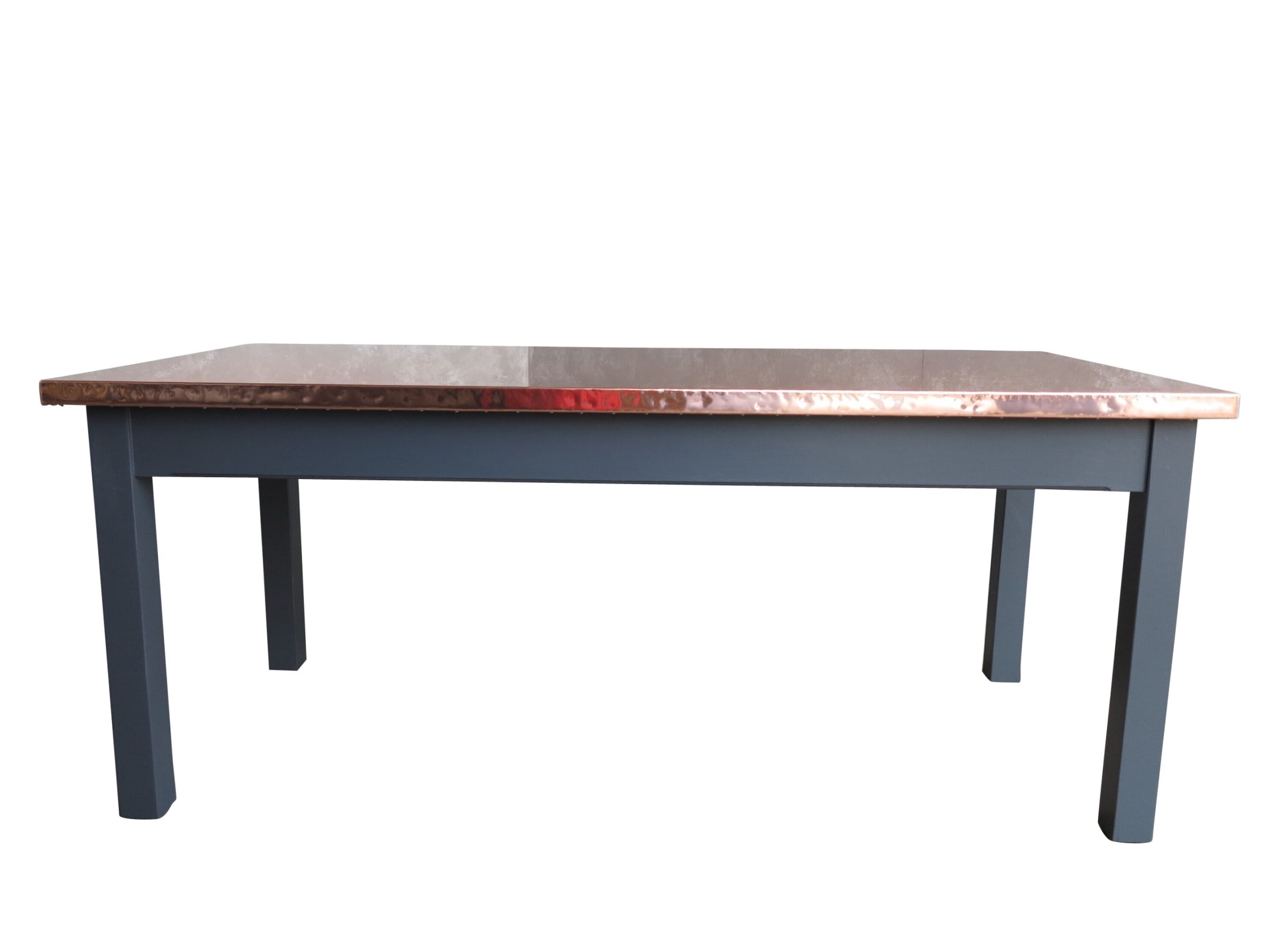 Bespoke Natural Copper Top Table With Square Legs - D1659
