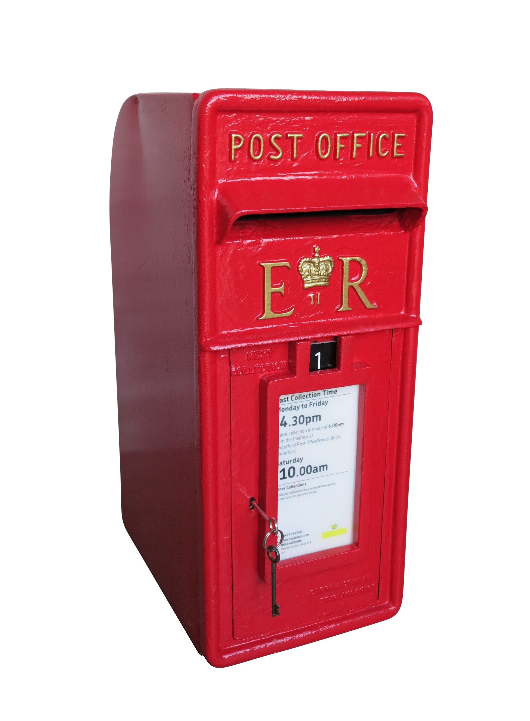 Original Reclaimed Cast Iron Post Office ER II Post Boxes - 9135