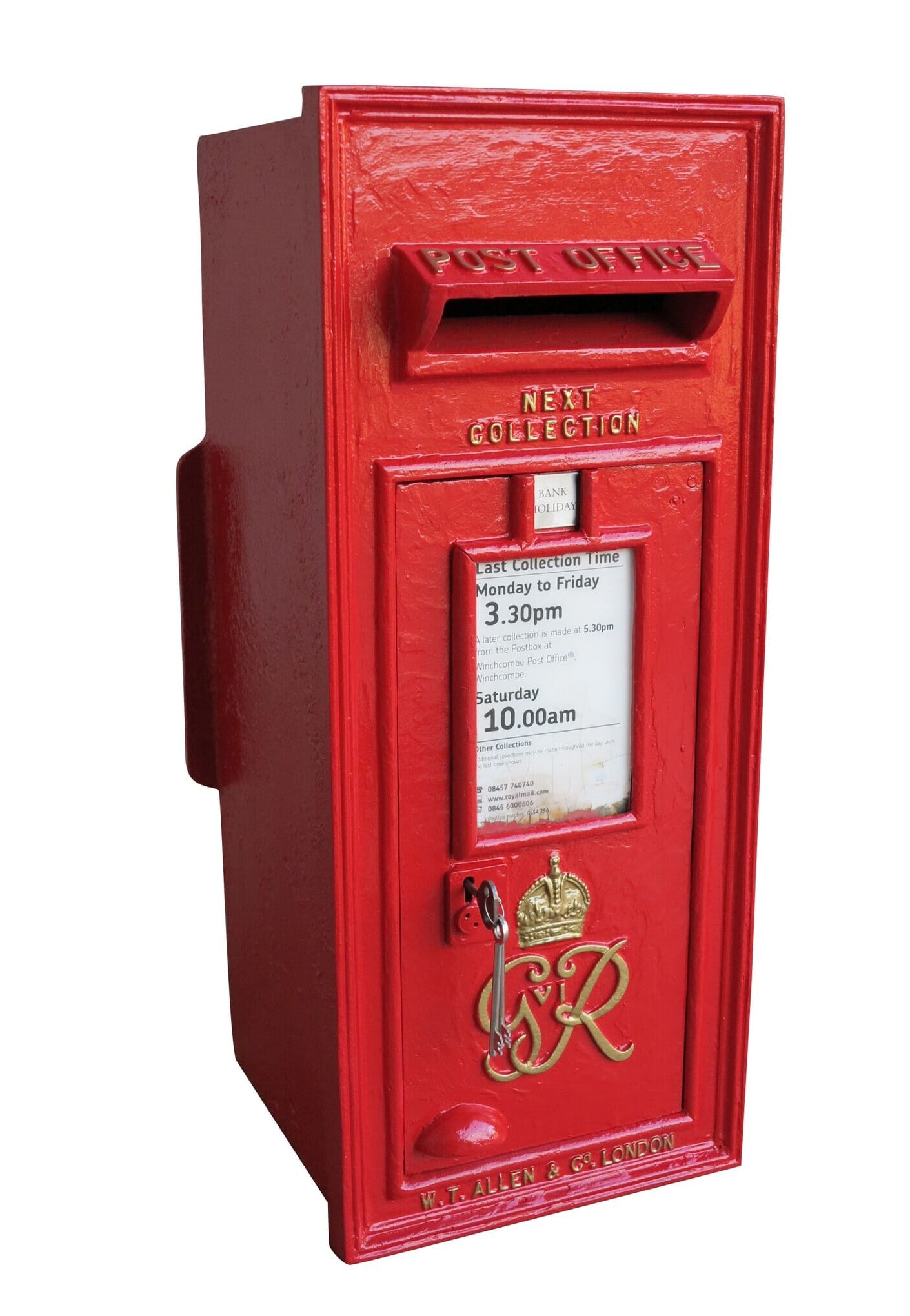 Red George 6th Original Wall Mounted Cast Iron Post Box - 8921