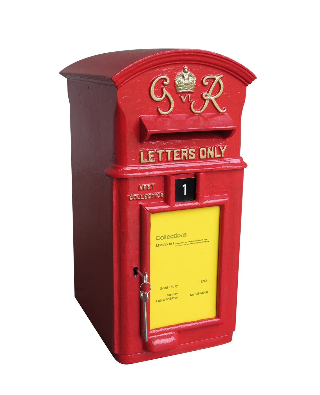 Original Reclaimed Cast Iron George 6th Post Box - 8803