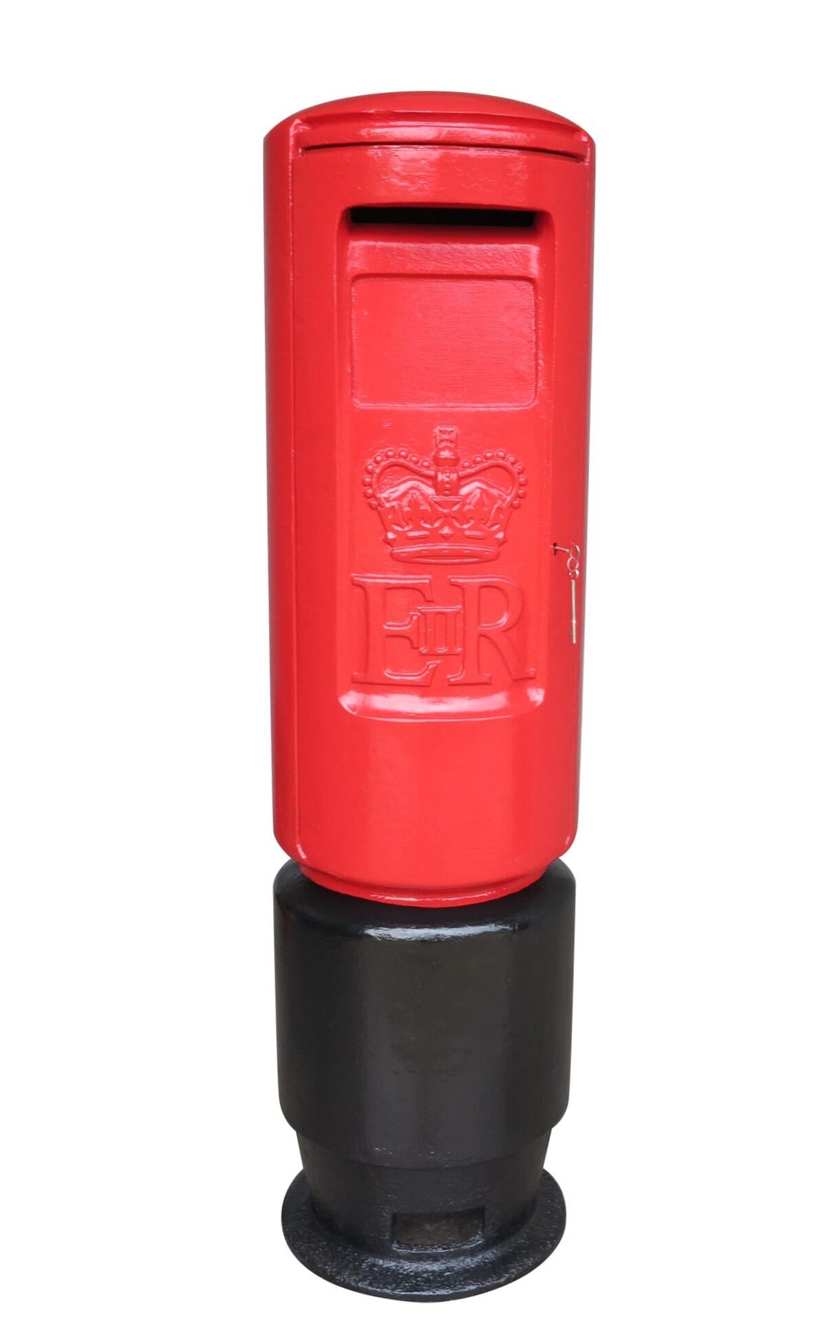 Salvaged Cast Iron Original ER II 'Bullet' Pillar Box - 8789