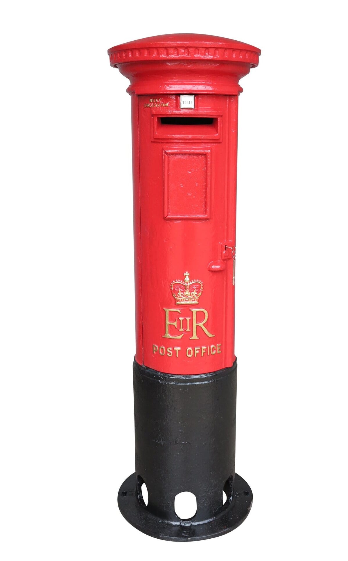 Salvaged Post Office Cast Iron Elizabeth II Pillar Box - 8976