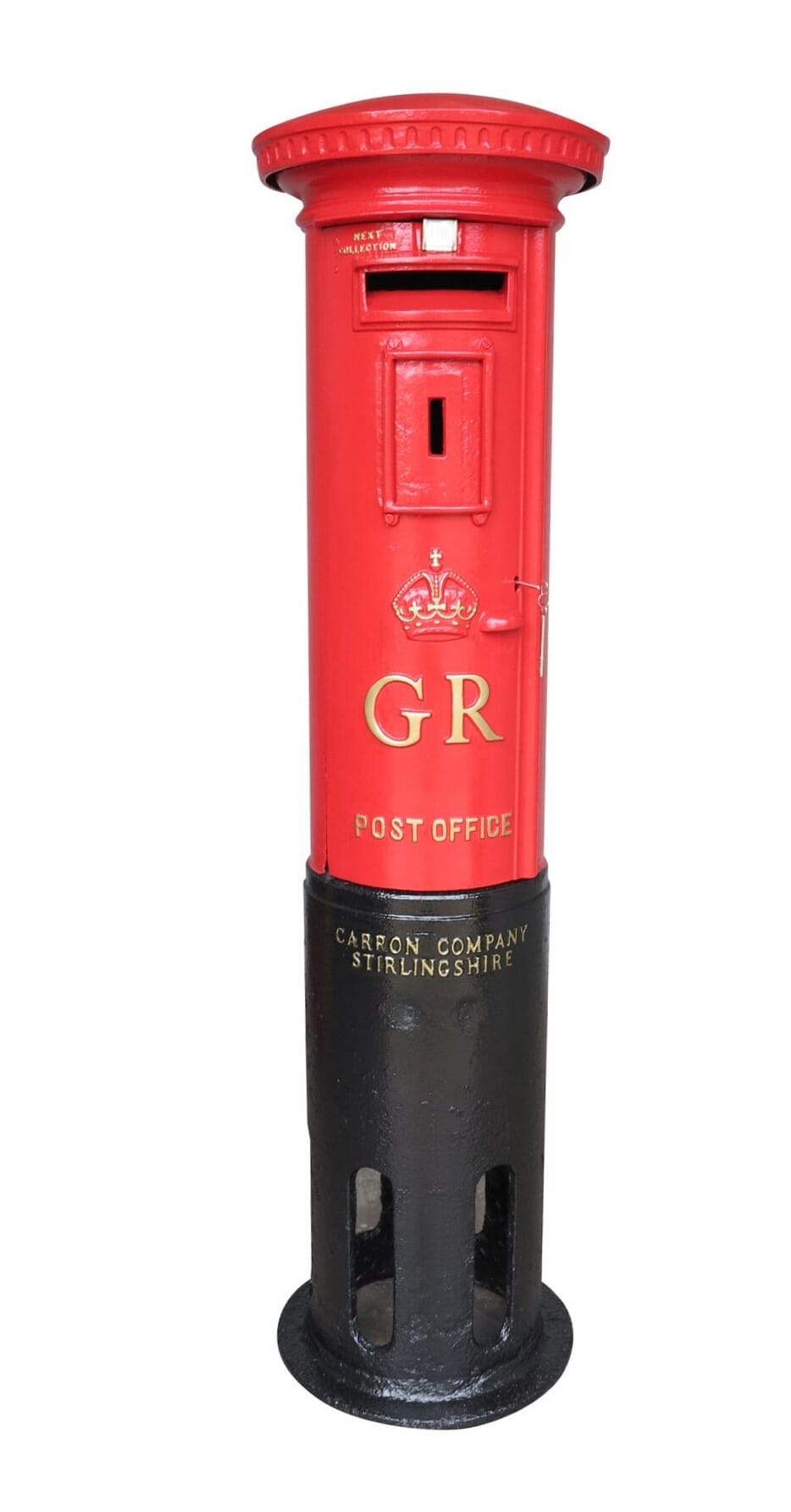 Original Salvaged Red Cast Iron GR Pillar Box - 8953