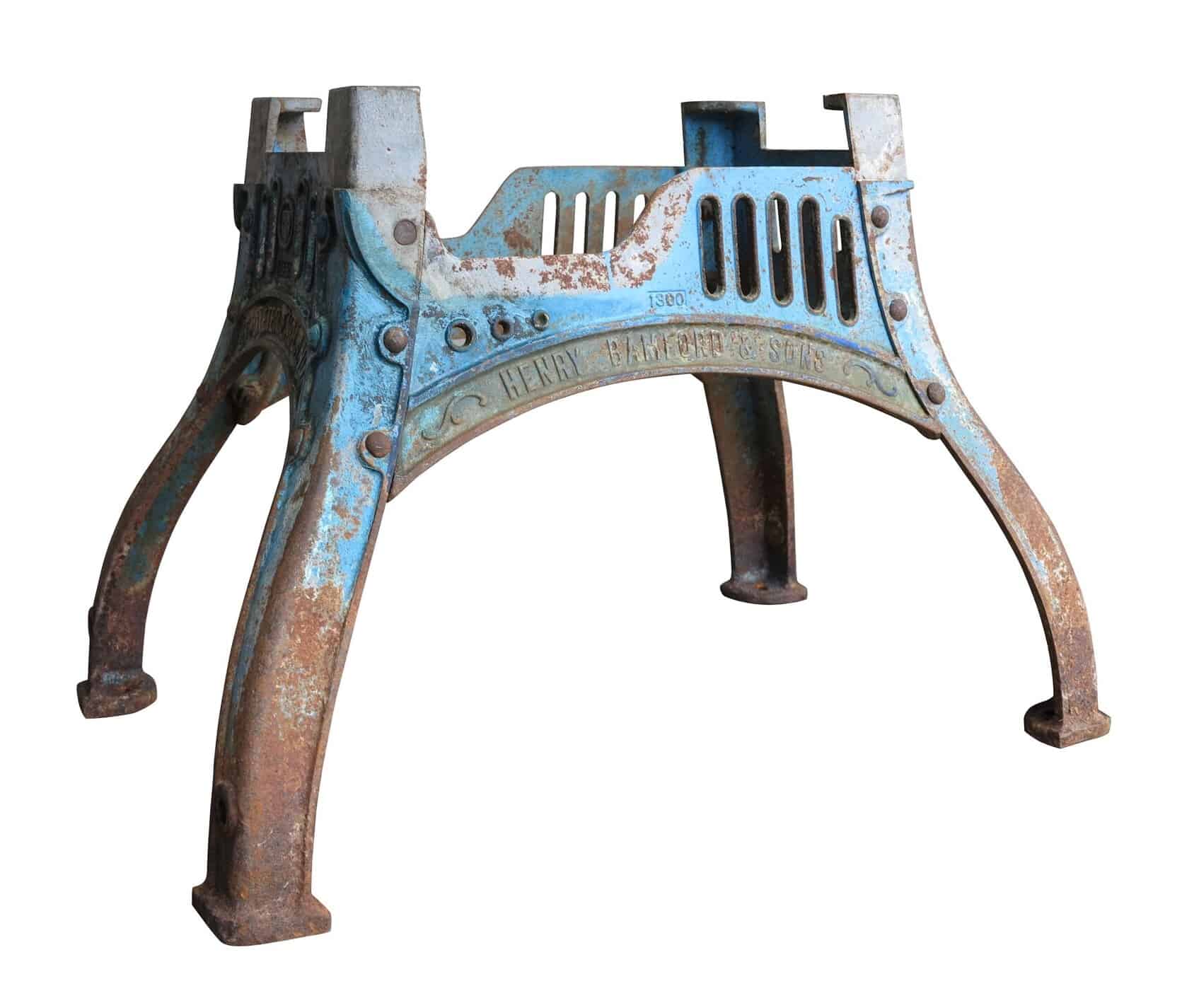 Original Cast Iron Industrial Henry Bamford Table Base