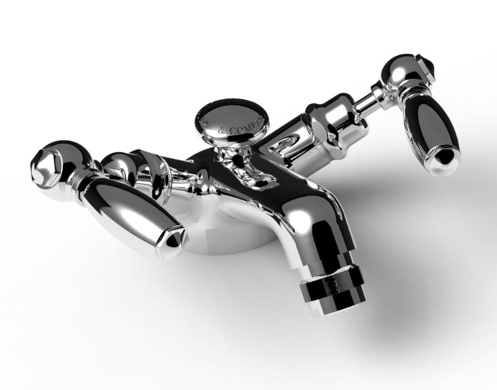 Thomas Crapper 1920 Lever Monobloc Bidet Mixer - TC19LE501CP