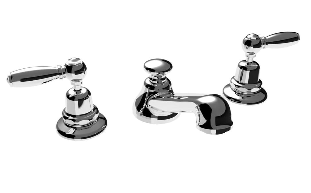 Thomas Crapper 1920 Lever Three Tap-Hole Deck Mixer - TC19LE403DCP