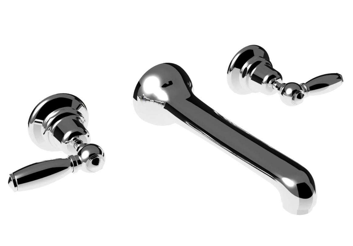 Thomas Crapper 1920 Three Tap-Hole Wall Mounted Mixer - TC19LE403WCP