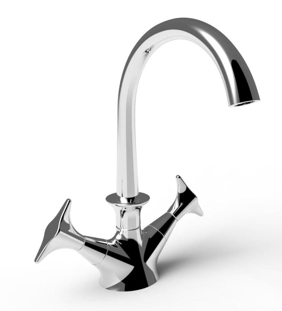 Thomas Crapper Spitfire Monobloc Basin Mixer Taps - TCSP401CP