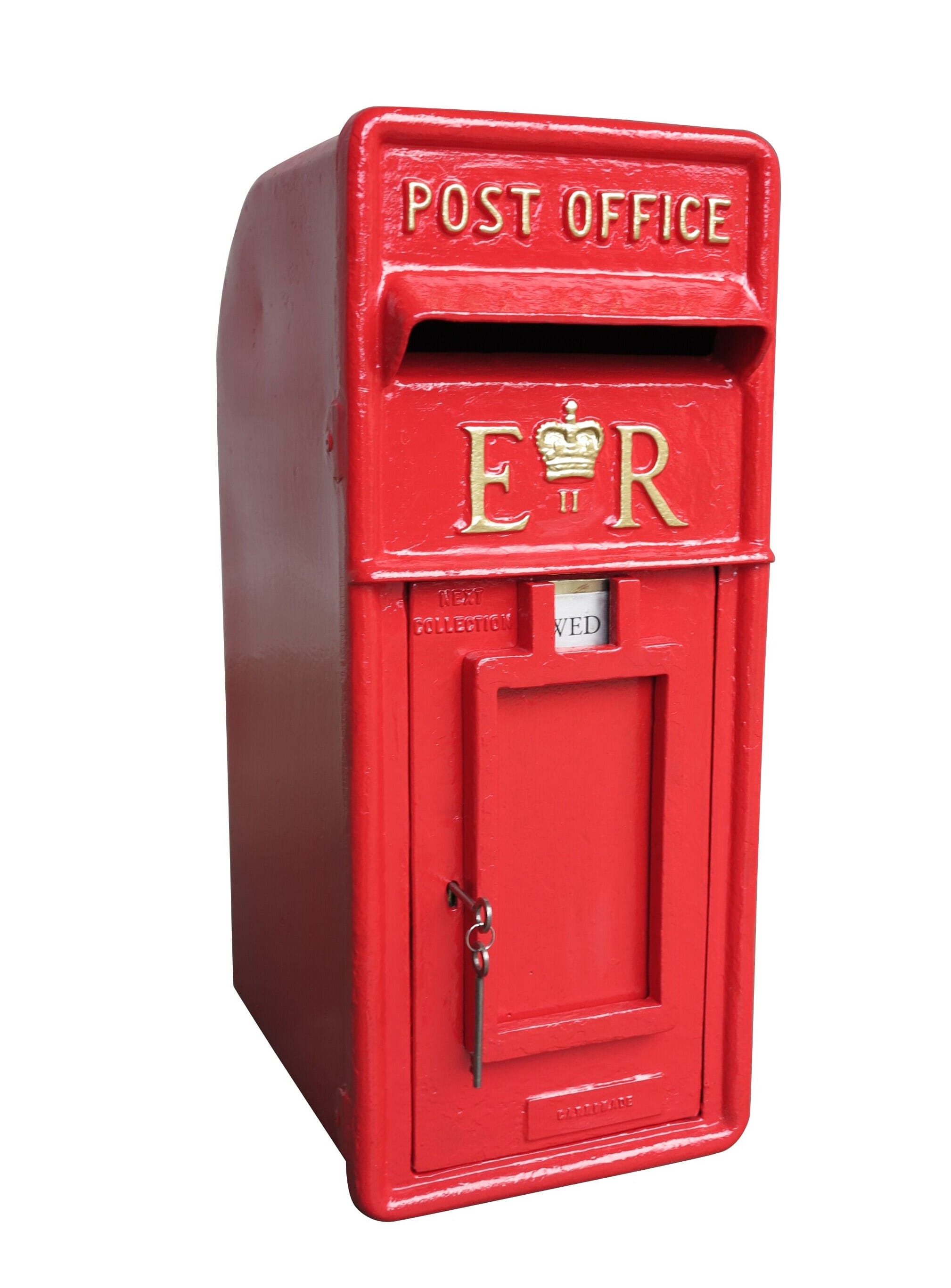 Cast Iron Original Post Office Red ER II Post Box - 9170