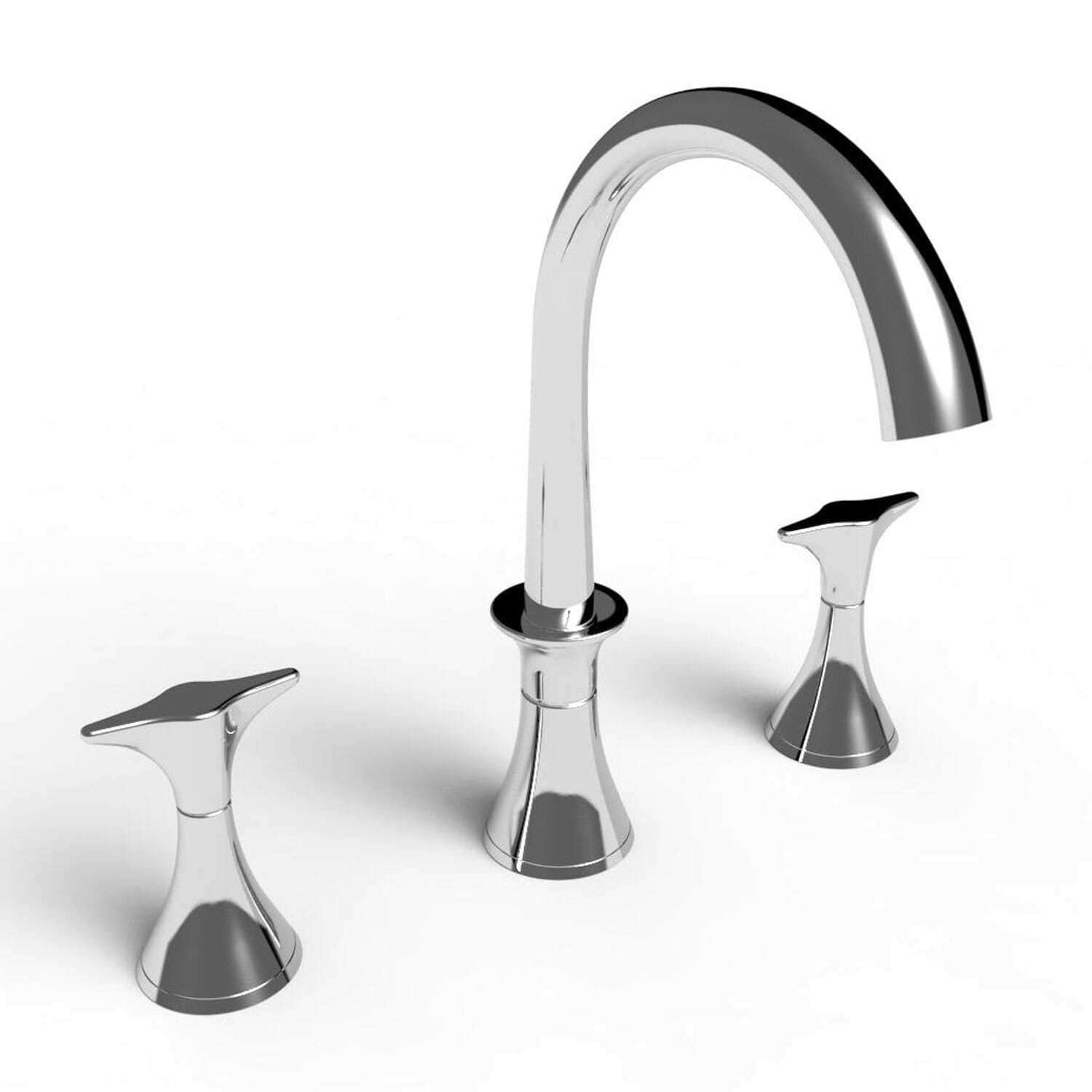 Thomas Crapper Spitfire 3 Tap Hole Deck Basin Mixer  - TCSP403DPB
