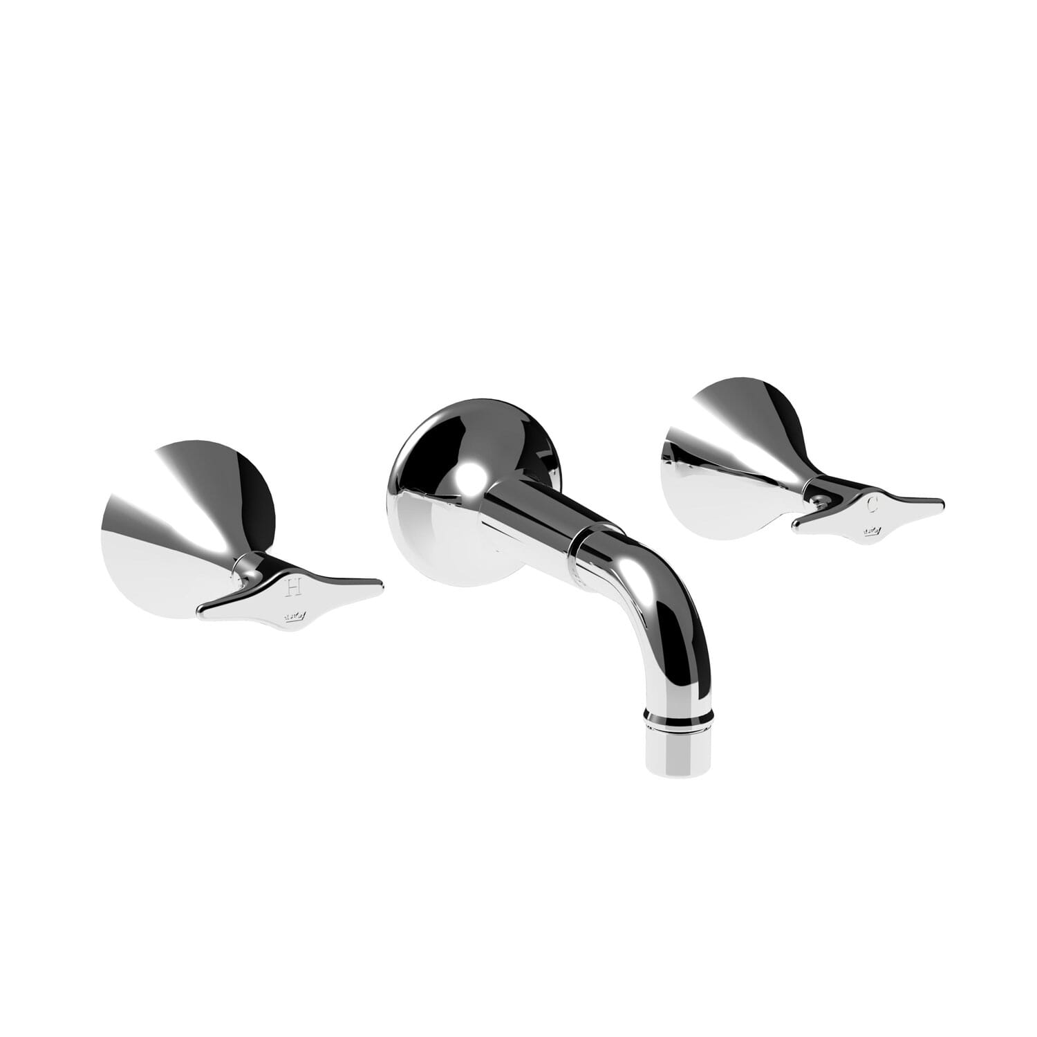 Thomas Crapper Spitfire Short Spout Wall Basin Mixer - TCSP403WSCH