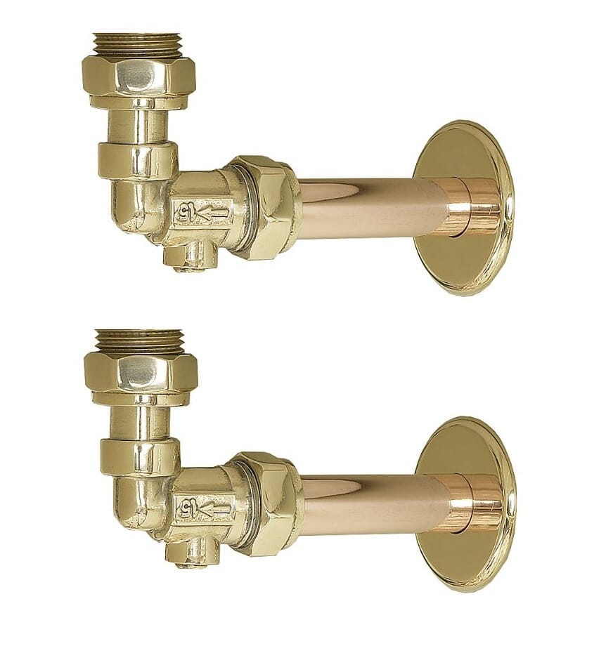 Thomas Crapper Pair of Basin Wall Inlets - TCWP633PB