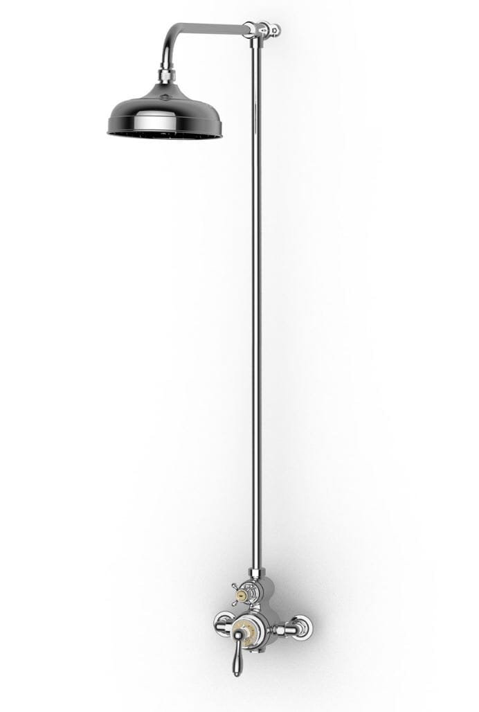 Thomas Crapper Ovington Thermostatic Shower Rose & Arm - TCOVSH908CP
