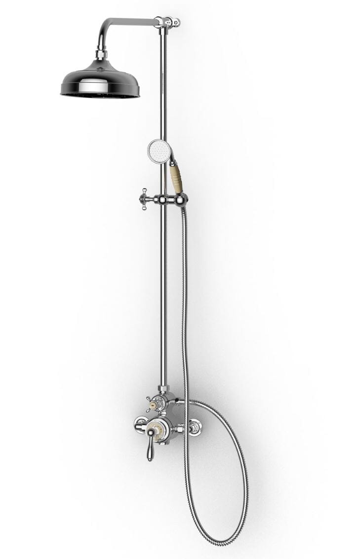 Thomas Crapper Ovington TRV Shower Rose, Arm & Handspray - TCOVSH908HSCP