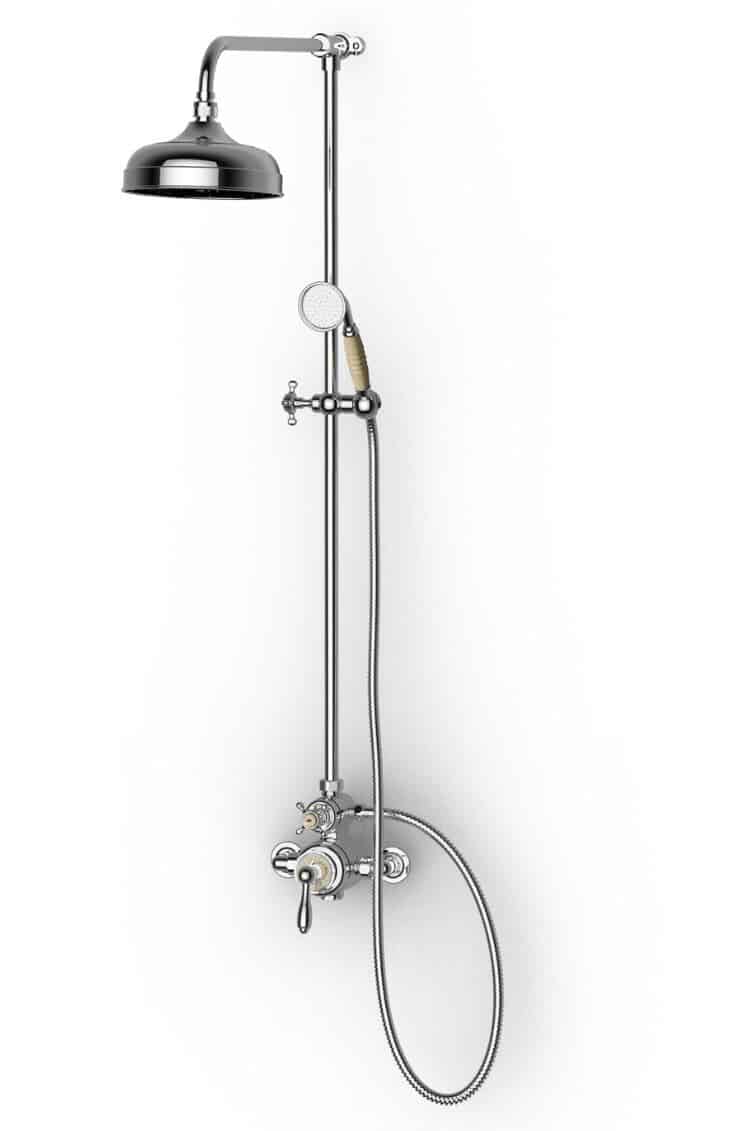 Thomas Crapper Ovington Thermostatic Shower 8" Rose, Arm & Handspray