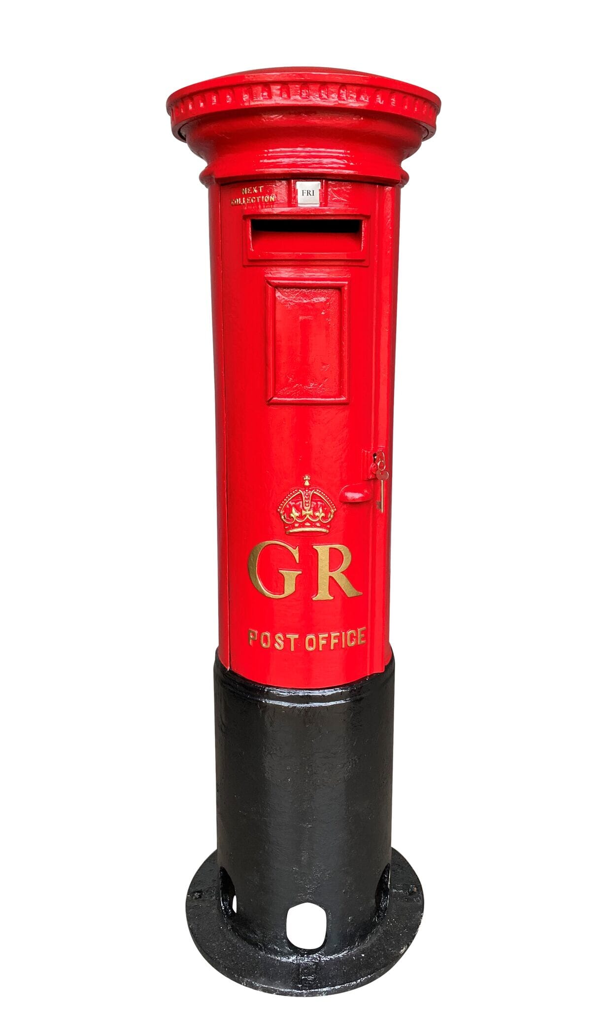 Original Salvaged Cast Iron GR Post Office Pillar Box - 9085