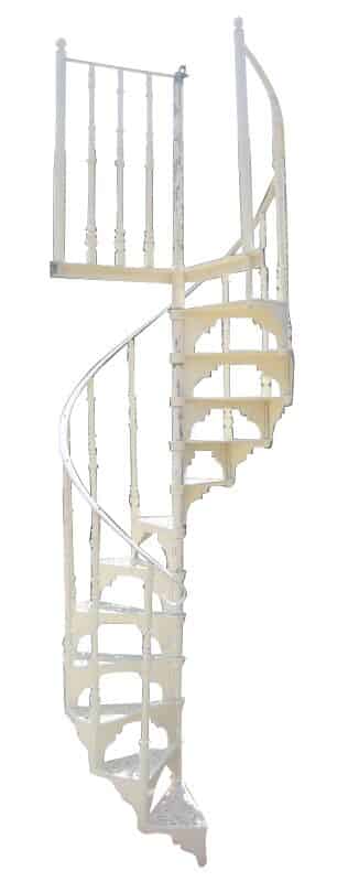 Cottage Craft Cast Metal Spiral Staircase With Balcony