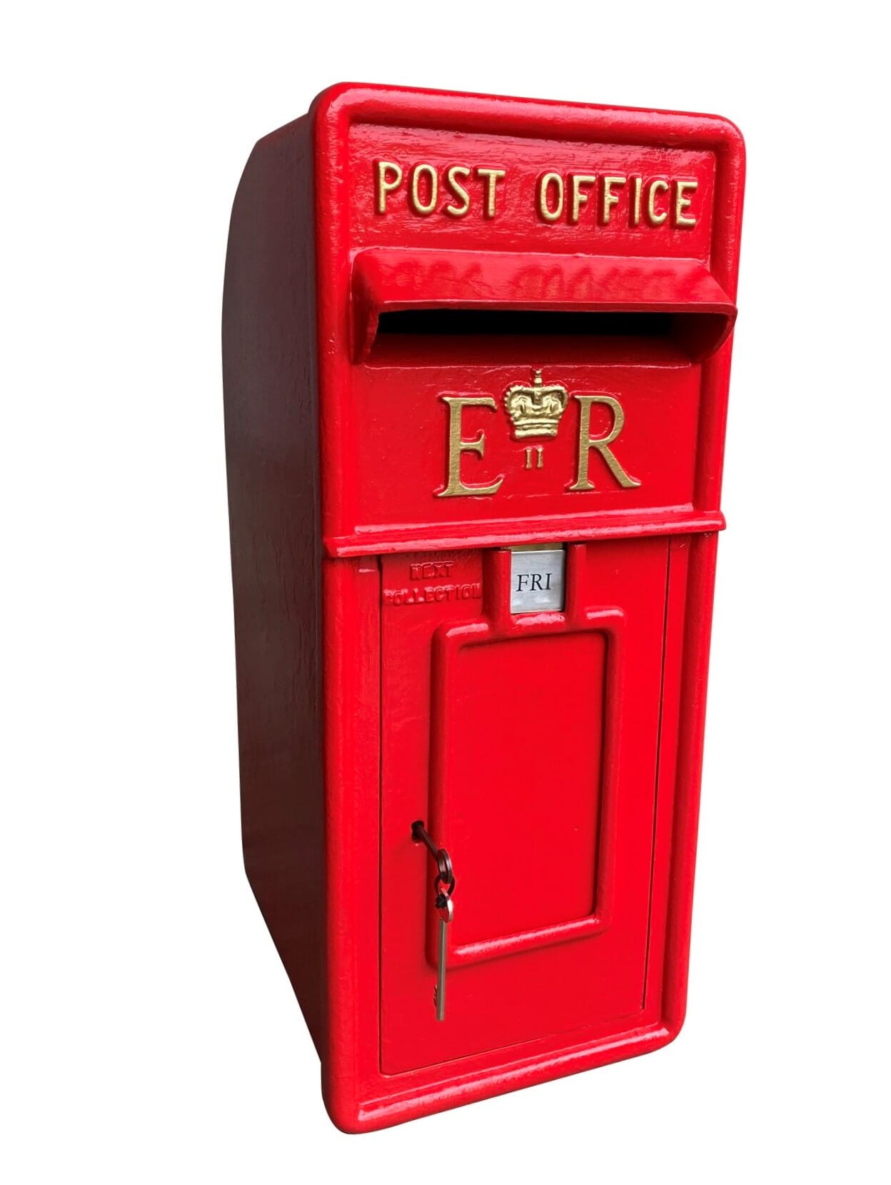 Post Office ER II Red Cast Iron Original Post Box - 9190